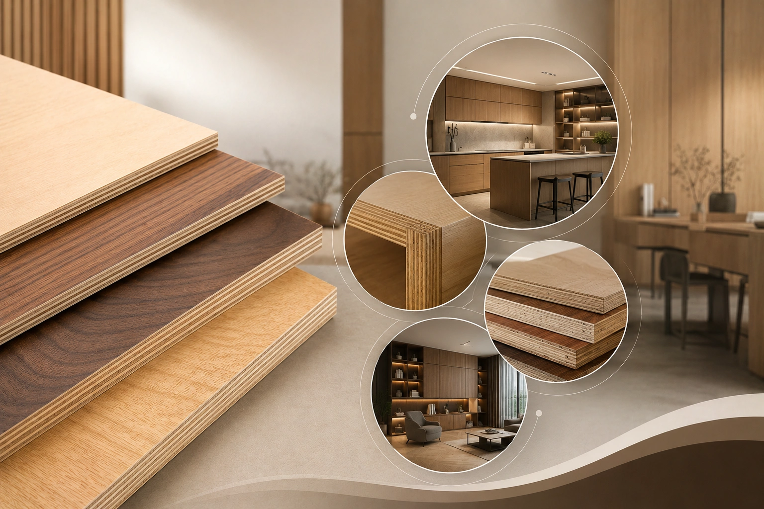 Modern plywood interior display by United Plywoods